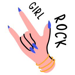 rock on sticker