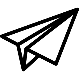 Inclined Paper Plane - Free interface icons