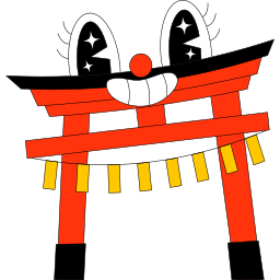 puerta torii sticker