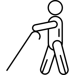 Blindman with Cane - Free people icons