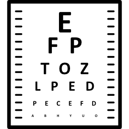 Snellen eye test chart Royalty Free Vector Image