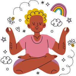 meditación sticker