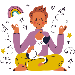 meditación sticker