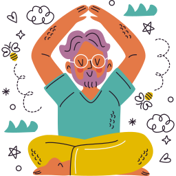 meditación sticker