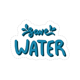 ahorrar agua sticker