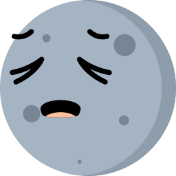 sad moon clipart