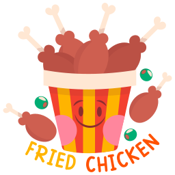 pollo frito sticker