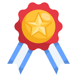 Best Seller Sign Icon. Best Seller Award Symbol. Red Stars