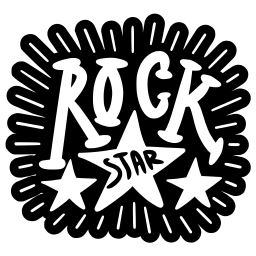 rock and roll sticker