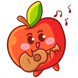 Happy Cute Kawaii Fruit Cartoon Emoji Apple Vinyl Decal Sticker