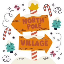 blank north pole sign clipart