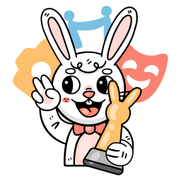 Bunny sticker