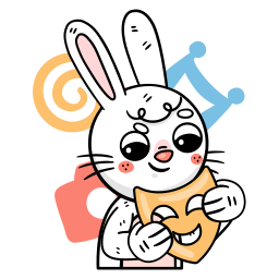Bunny sticker