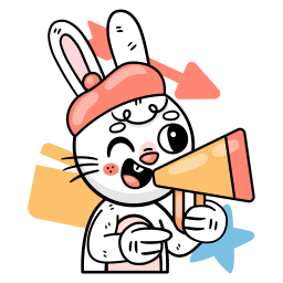 Bunny sticker