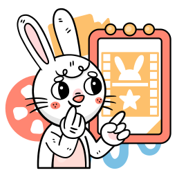 Bunny sticker