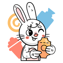 Bunny sticker