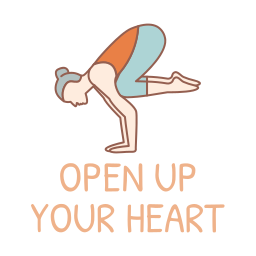 Open up your Heart - Yoga - Sticker