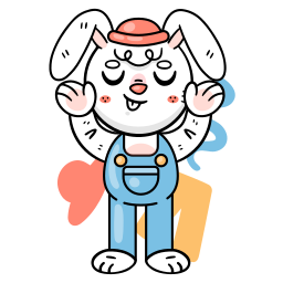 Bunny sticker