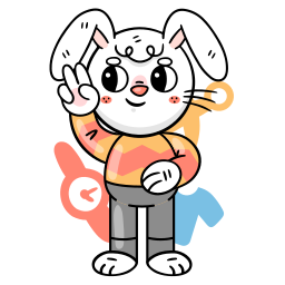 Bunny sticker
