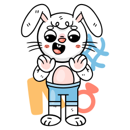 Bunny sticker