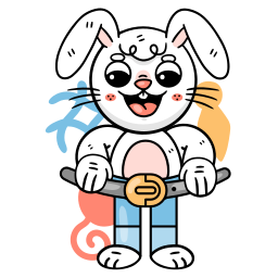 Bunny sticker