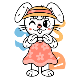 Bunny sticker