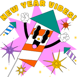 año nuevo sticker