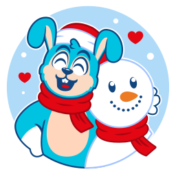 monigote de nieve sticker