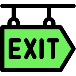 Exit - Free signs icons