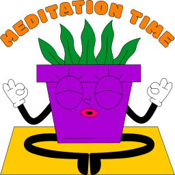 meditación sticker