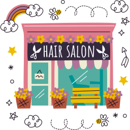 hair salon sticker