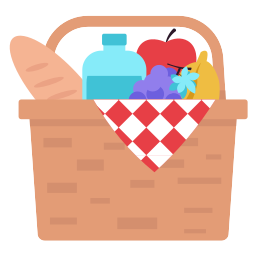 cesta de picnic sticker