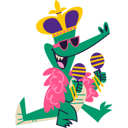 mardi gras sticker