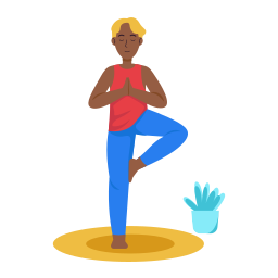 pose de yoga sticker