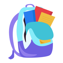 Boy And Girl Packing Schoolbags Illustration Royalty Free SVG