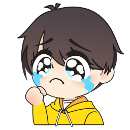 chibi anime sad boy