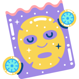 máscara facial sticker