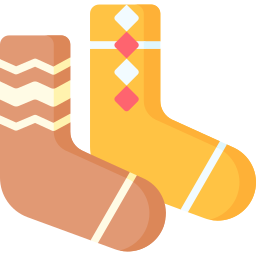 Orange Sock Clipart Hd PNG, Cartoon Yellow Orange Socks Clipart