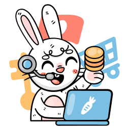 Bunny sticker