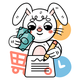 Bunny sticker