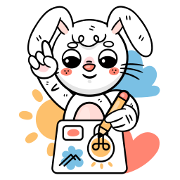 Bunny sticker