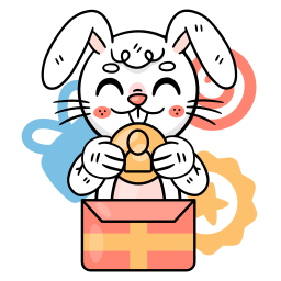 Bunny sticker