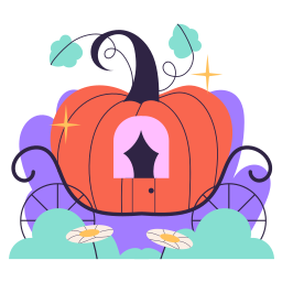 carruaje de calabaza sticker