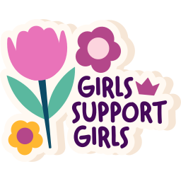 Girls Support Girls Bra Sticker