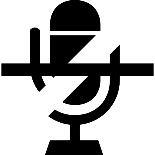 microphone silencieux Icône gratuit