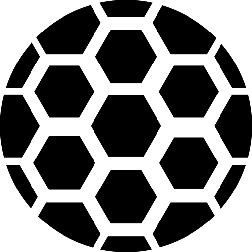 Ball with hexagons free icon