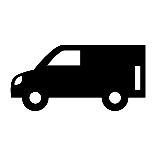 veículo van de transporte grátis ícone