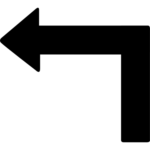 Turn left arrow free icon
