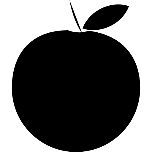 maçã redonda grátis ícone