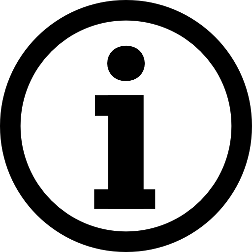 information logotype in a circle free icon
